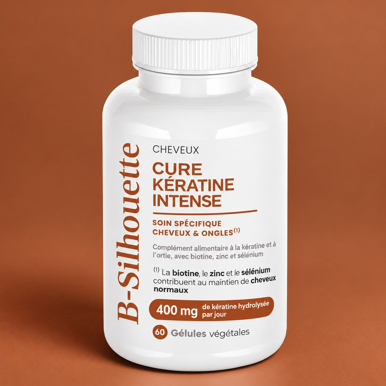 Cure Kératine Intense B-Silhouette — flacon de 60 gélules végétales