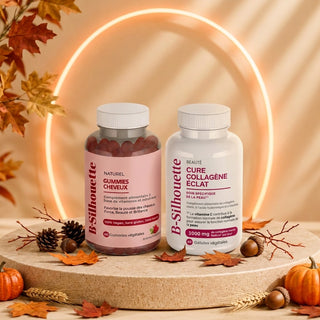 Pack Éclat Cheveux B-Silhouette — Gummies Cheveux et Cure Collagène Éclat